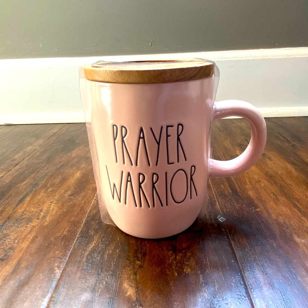 Rae Dunn “prayer warrior” with lid